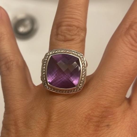 DAVID YURMAN ALBION AMETHYST AND DIAMOND RING - Picture 6 of 7
